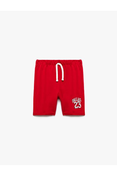 Koton Print Detailed Elastic Waist Cotton Shorts