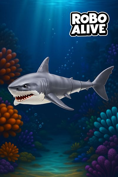 Fillikutum Robo Alive Shark يتحرك عند ملامسته بالماء 40 سم