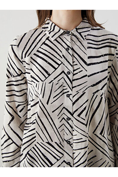 LC Waikiki Lcw Grace Beige Patterned Women's Shirt Tunic