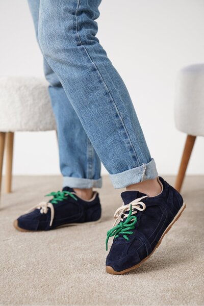 luuq shoes Glow Genuine Leather Suede Double Laced Colorful Sneaker Sports Shoes