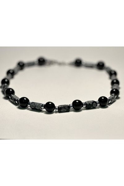 Skygo Mixed Black Stone Necklace