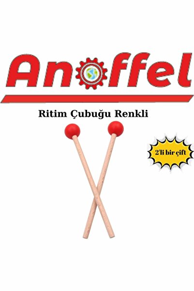 Genel Markalar Ahşap Ritim Çubuğu Renkli, Davul Tokmağı 1 Set ( 2 Adetten Oluşuyor)