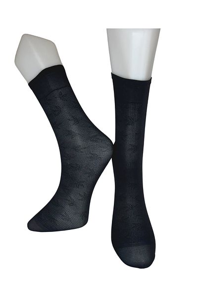 PJ & Me Mini Floral Patterned 15 Den Black 3 Pairs Women's Socks