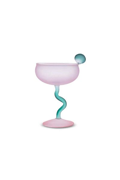 Karaca Karaca Miracle Martini Cocktail Glass, 250ml, Pink Green