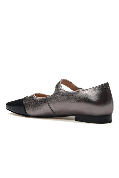 Venüs Women's Genuine Leather Daily Ballerinas 25Y 2511104 Y Z Black/Platinum