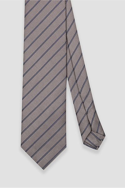 Abbate Striped Gray Tie