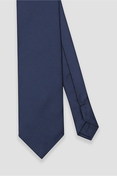 Abbate Navy Blue Plain Tie
