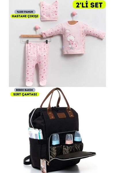 Temiz Baby Set of 2 (0-3 Months Hospital Release, Baby Care Backpack)