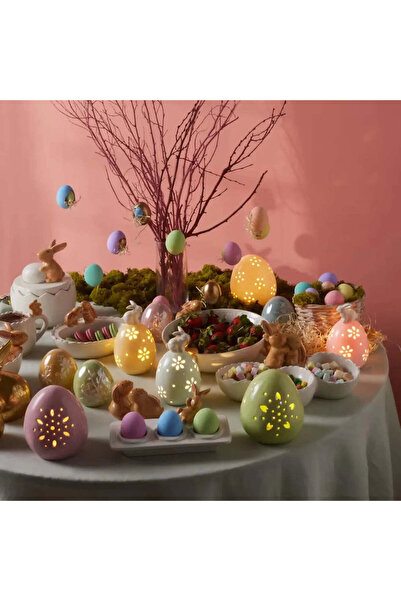 Karaca Karaca Easter Stoneware Decorative Trinket, 14cm, Green