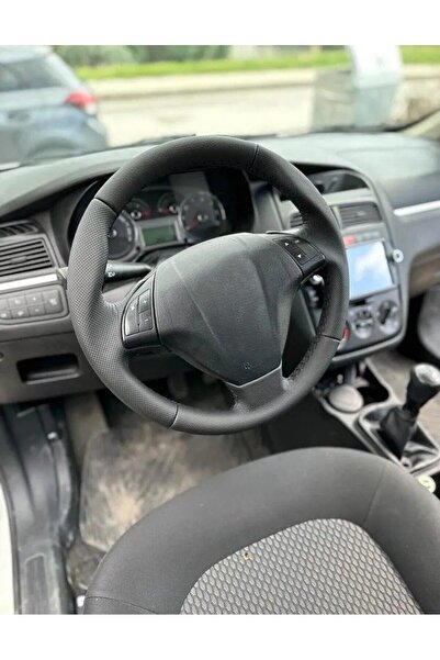 dk direksiyon Kaplamacı Fiat Linea Araca Özel Deri Direksiyon Kılıfı (AÇIKLAM...