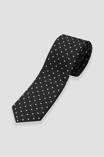 Abbate Polka Dot Black Tie