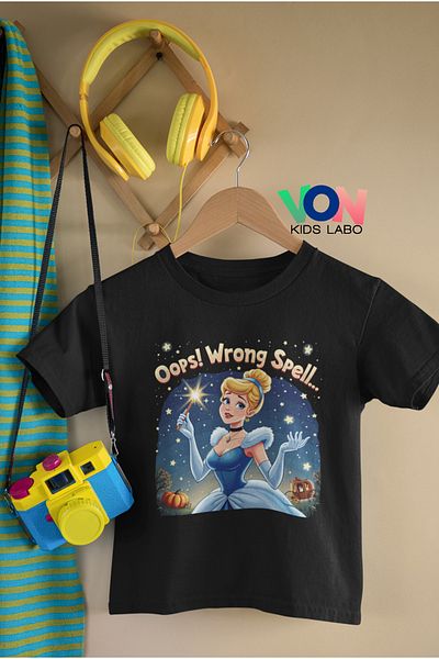 SVART WEAR "Oops! Wrong Spell..." Cinderella Themed Kids T-Shirt