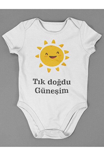 SEVBANO انقر ولدت يا شمس ! بدلة للجسم من القطن الناعم مكتوبة للجنسين