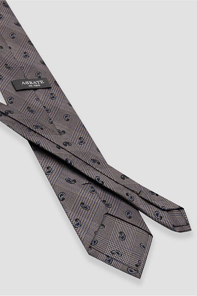 Abbate Navy Blue Mini Paisley Pattern Tie