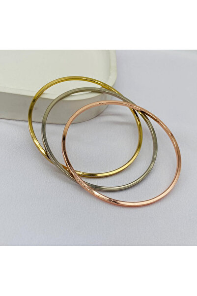 N AKSESUARLAR TARZ ÇELİK TAKI AJDA DÜZ MODEL 3  RENKLİ