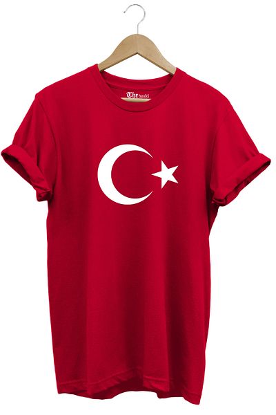 The Baski Turkish Flag Printed 100% Cotton Premium T-Shirt