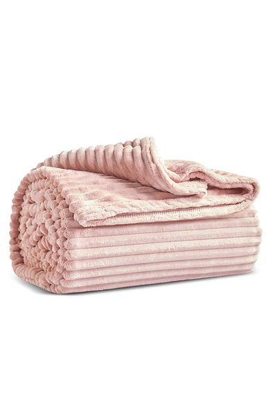 Karaca Ruby Stripe Wellsoft Blanket, Single, Pink