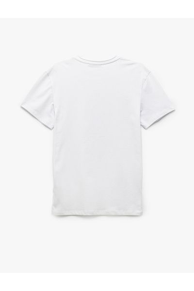 Koton New Season Short Sleeve Crew Neck Cotton Men's Slim Fit T-Shirt