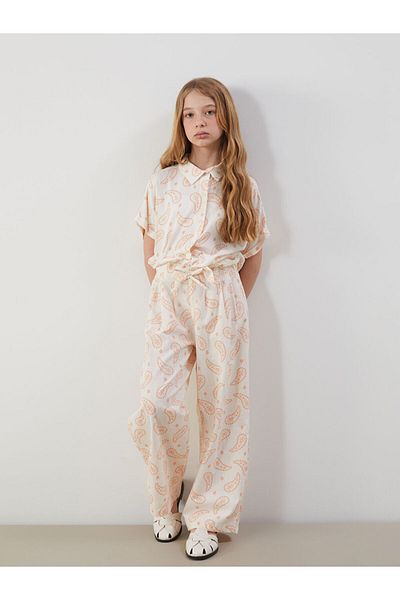 LC Waikiki Girls' Trousers with Elastic Waist