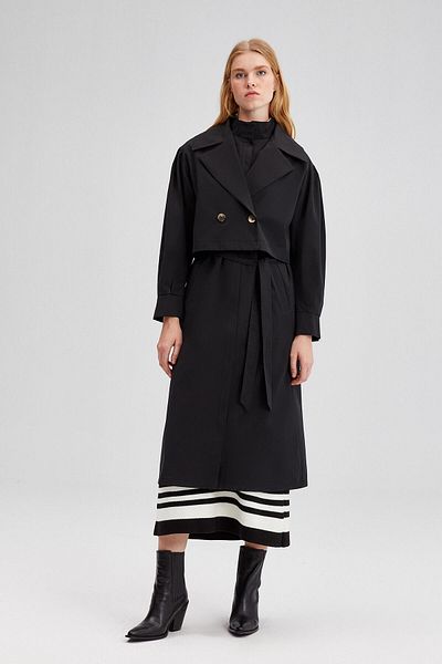 Touché Privé DVOJITÉ POUŽITÍ TRENCH COAT