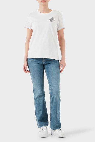 Guess Μπλουζάκι Ss Naturescape με στάμπα 100% βαμβάκι με κανονική εφαρμογή με λαιμόκοψη W5GI53K9RM1 T SHIRT