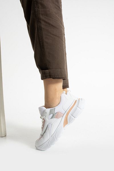 Getcho Pantofi sport casual Babel, alb, albastru, pudra