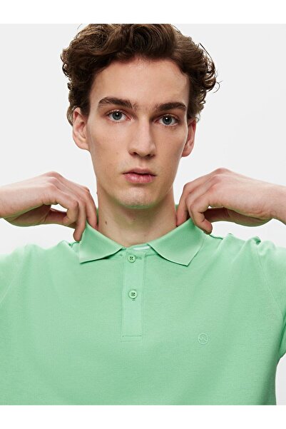 Ltb Κοντομάνικο Polo Neck Basic Regular Πράσινο T-shirt