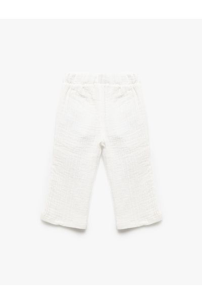 Koton Elastic Waist Cotton Pocket Muslin Trousers