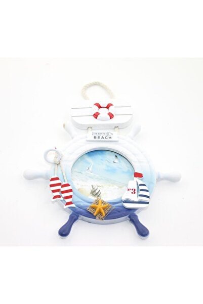 ForWhat Rama foto din lemn cu cârmă în stil marin pentru decorarea biroului acasă