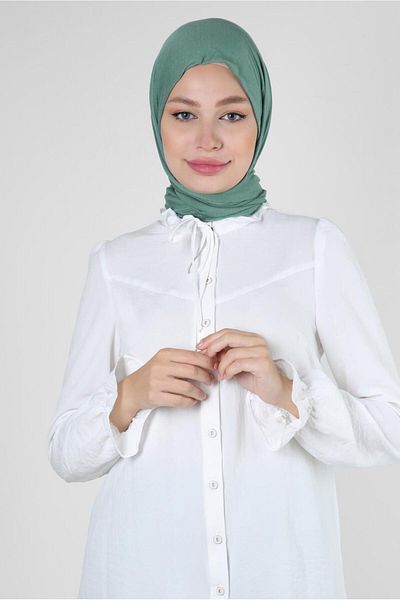 Alvina BLUZ 43550 WITH LAPEL TIE CUFFS AND RUBBER