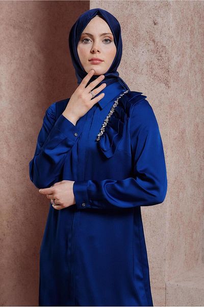 Alvina RIFFIR DETAILED SATIN TUNIC 43868