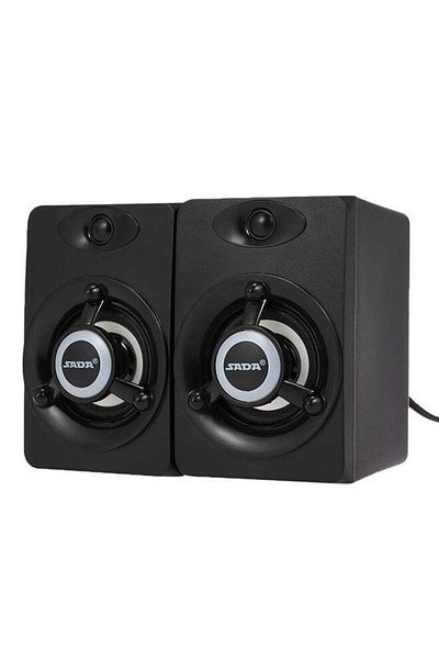 Generic مكبر صوت ستيريو LED Bass أسود