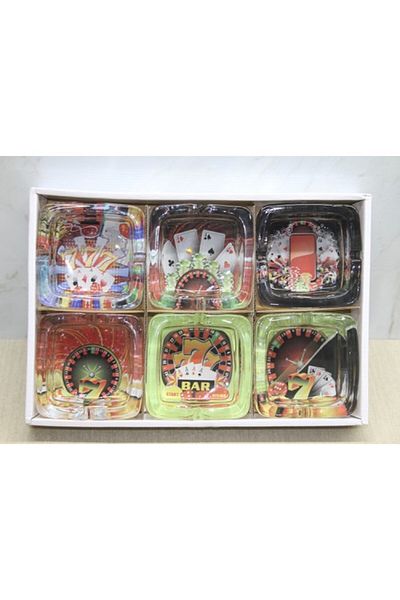 ForWhat Glass Type Ash Tray Trend Ashtray for Office Home Office Decor