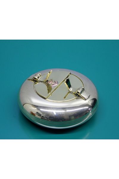 ForWhat Brass Design Lid Ash Tray Ashtray for Office Home Office Decor