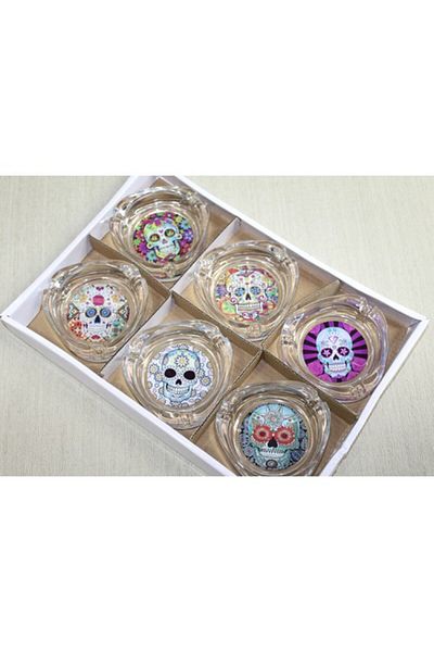 ForWhat Glassmaking Ash Tray Type Ashtray for Bureau Home Office Decor