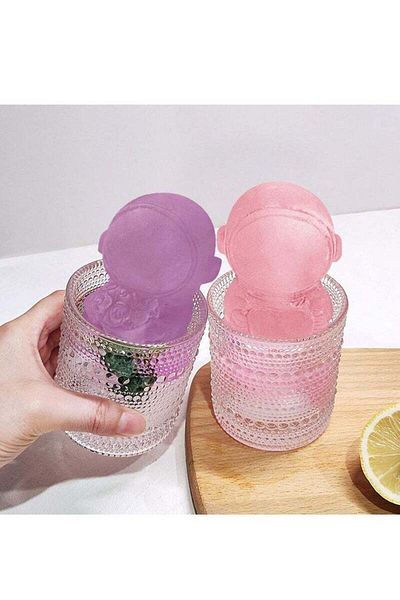 COOYA 4 Pcs Diy Ice Cube Molds,astronaut Series,multi Colors,suitable For Ice Cream,cold Drinks