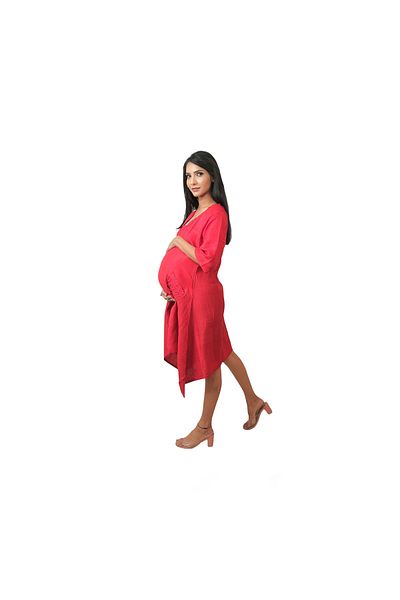 Tummy - Asymatrical Maternity dress with side pockets