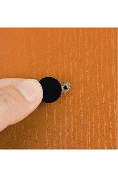 TEK Yapışkanlı Yapıştırma Vida Tapası Tıpası Siyah Vida Kapatıcı Kapağı (100 Adet)