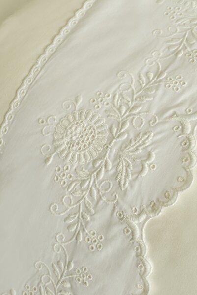 Karaca Home 100% Cotton Lula Embroidered Double Duvet Cover Set