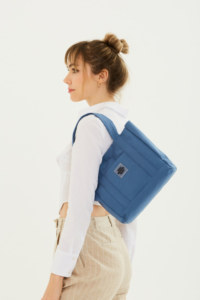 SHAKA Indigo U37 Canvas Fabric, 2 θέσεις μπροστινή τσέπη με λεπτομέρεια, κουμ...