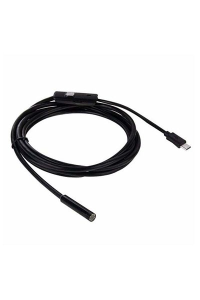 Generic Waterproof Micro USB Endoscope Inspection Camera With Built in LED Light Black