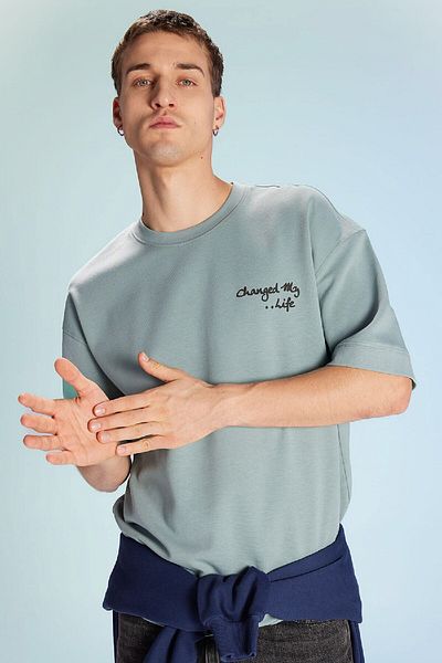 DeFacto Heavy Fabric - Crew Neck Printed Short Sleeve T-Shirt B9674ax23wn