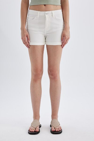 DeFacto Jeansshorts mit hoher Taille - gefaltet, B9215ax24sm