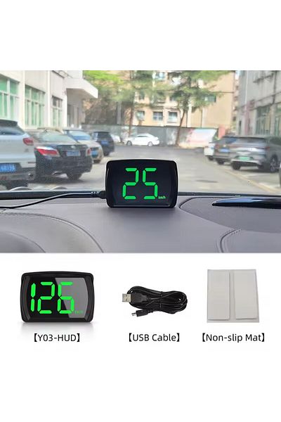 Choice Black Universal Y03 Car Gps Hud Head Up Display Digital Speedometer Mph Km/h Big Font Speed