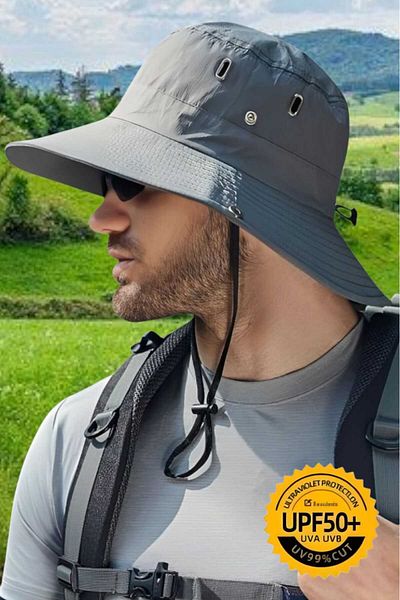 Uniquetrenders Unisex Πτυσσόμενο καπέλο Safari Outdoor Boonie με πλατύ γείσο με προστασία από υπεριώδη ακτινοβολία