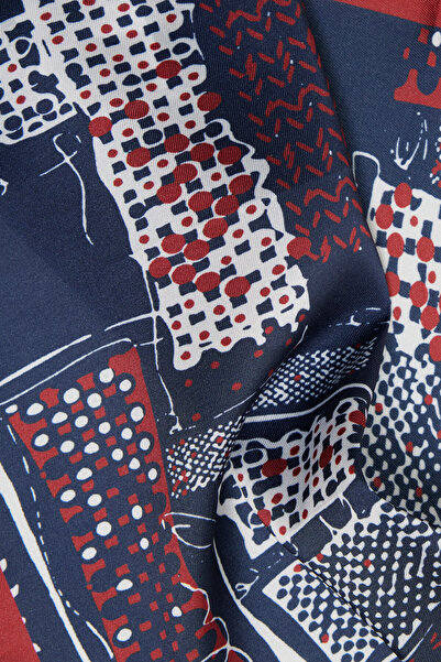 ALTINYILDIZ CLASSICS Чоловіча синьо-бордова хустинка з візерунком