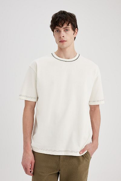 DeFacto Oversize Fit Crew Neck Short Sleeve T-Shirt B4936ax24sp