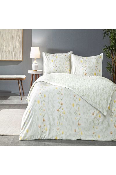 Linens Σετ Παπλωματοθήκη Allday Bliss Cotton Satin Διπλό Λευκό