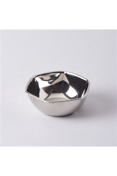 Linens Wawe 9x9x3 Cm Kase Gümüş