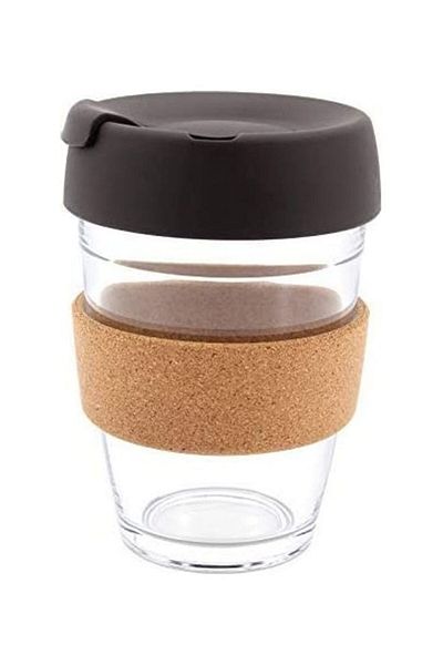 Generic Travel Mug With Lid Clear/Brown/Black